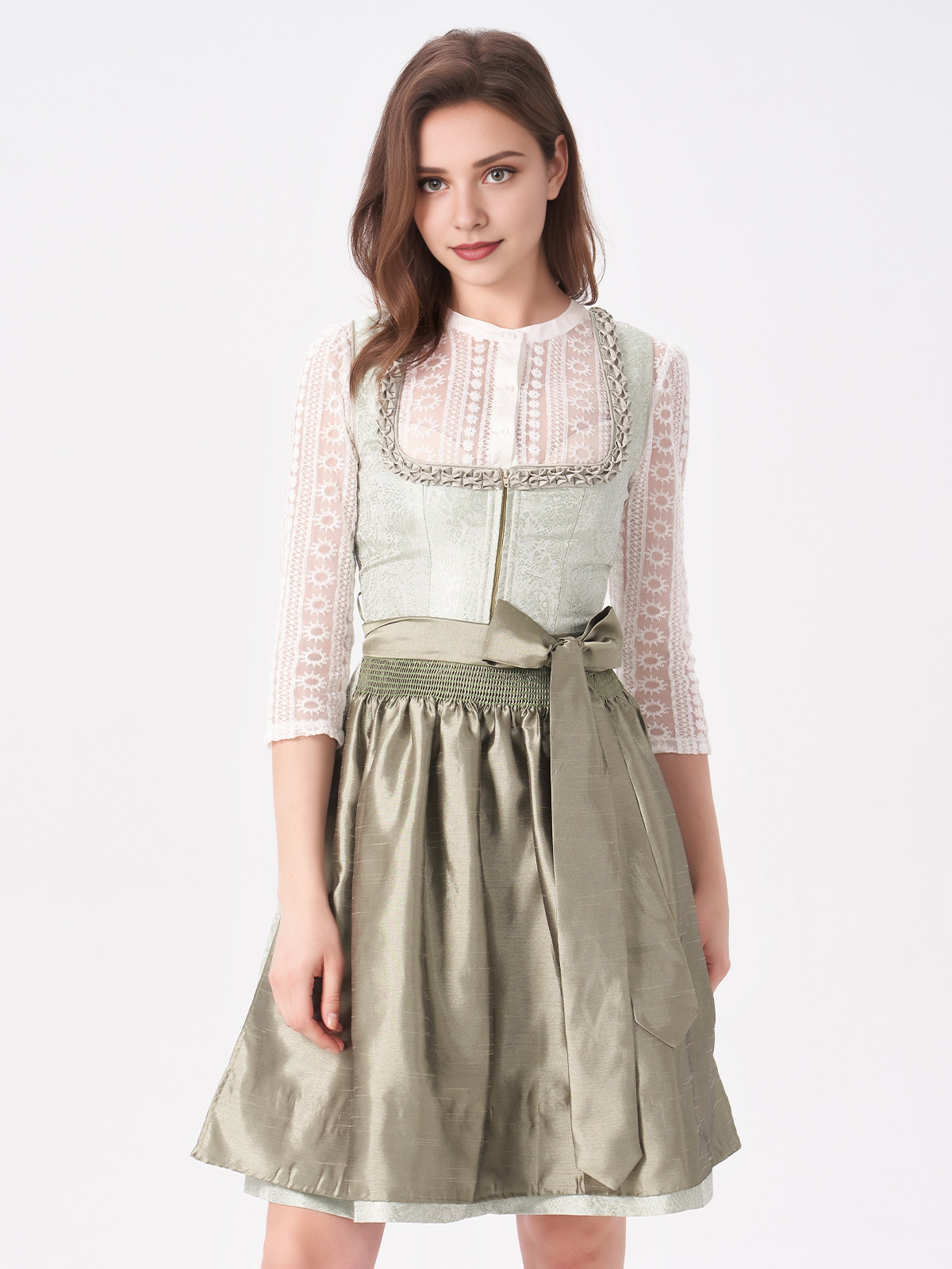 Dunkelgrünes Samt Dirndl – Eleganz pur